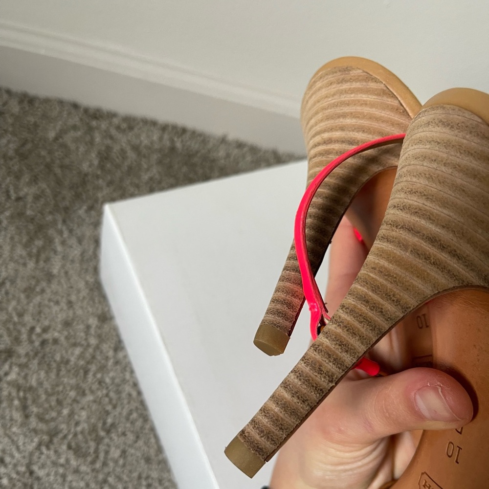 Coach LANA Elegant Strappy Sandal Pump Heel Shoe A0781 Pink/Ginger Size 10 - Picture 8 of 12